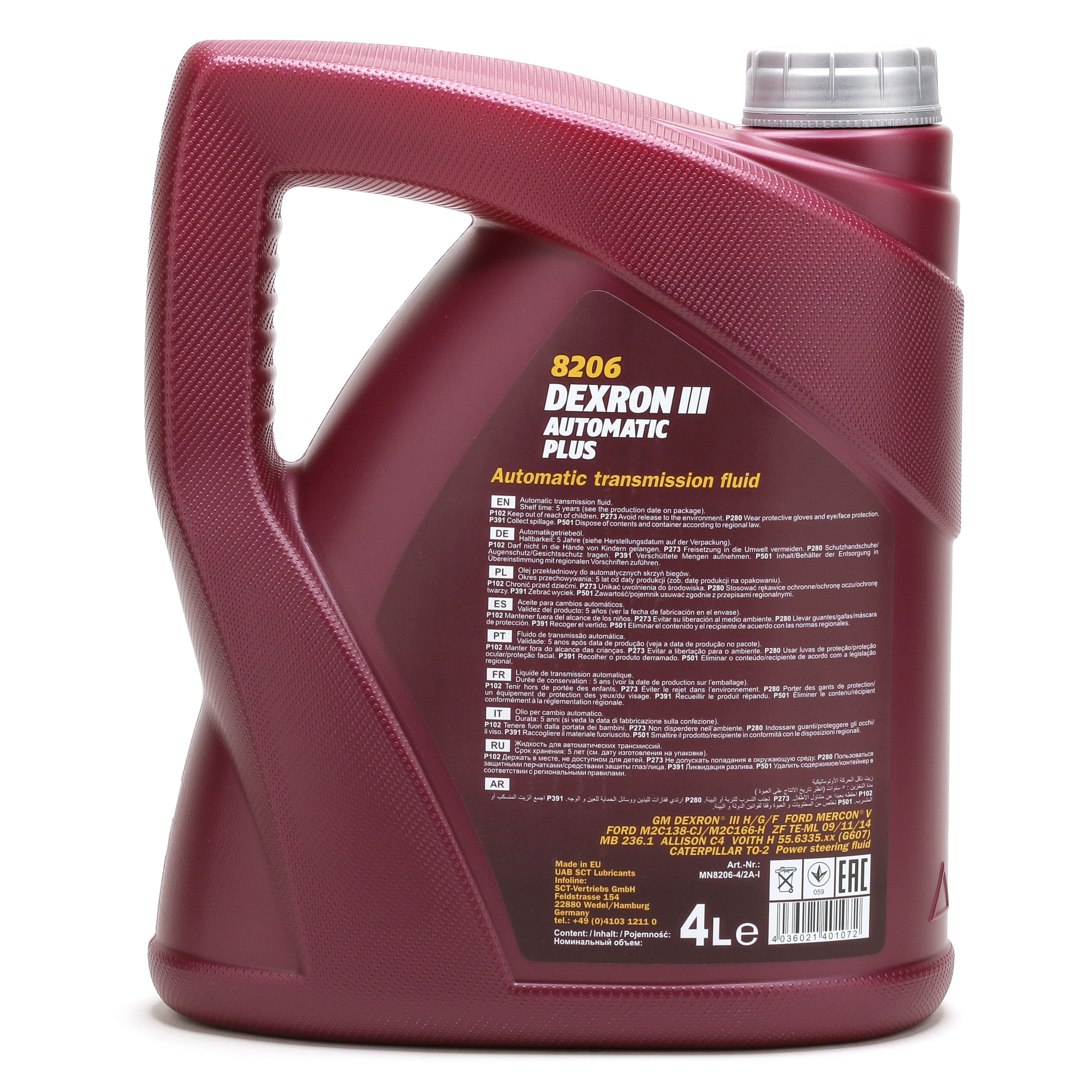 Mannol 8206 ATF Dexron III Plus Automatikgetriebeöl 4l Kanister